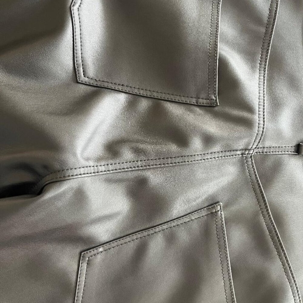 Zara Black Faux Leather Pants Size US 6 - Picture 5 of 5